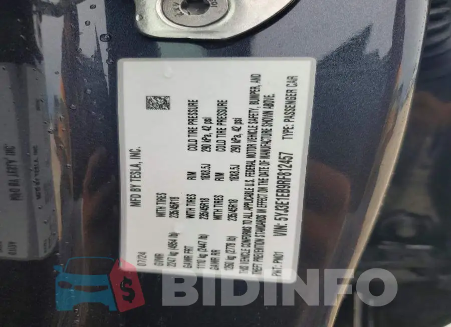 5YJ3E1EB9RF812457 Photo# 12
