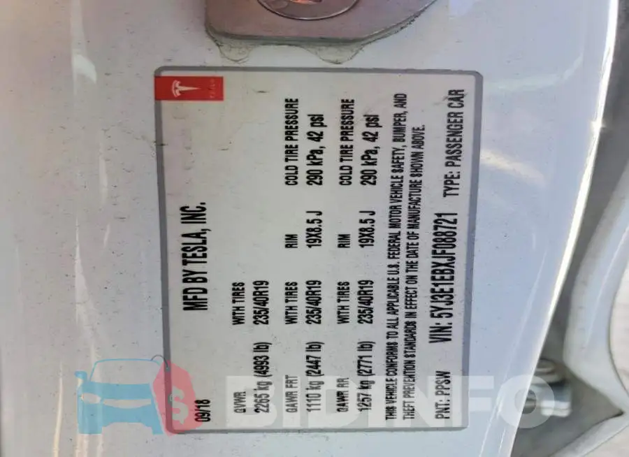 5YJ3E1EBXJF088721 Photo# 12