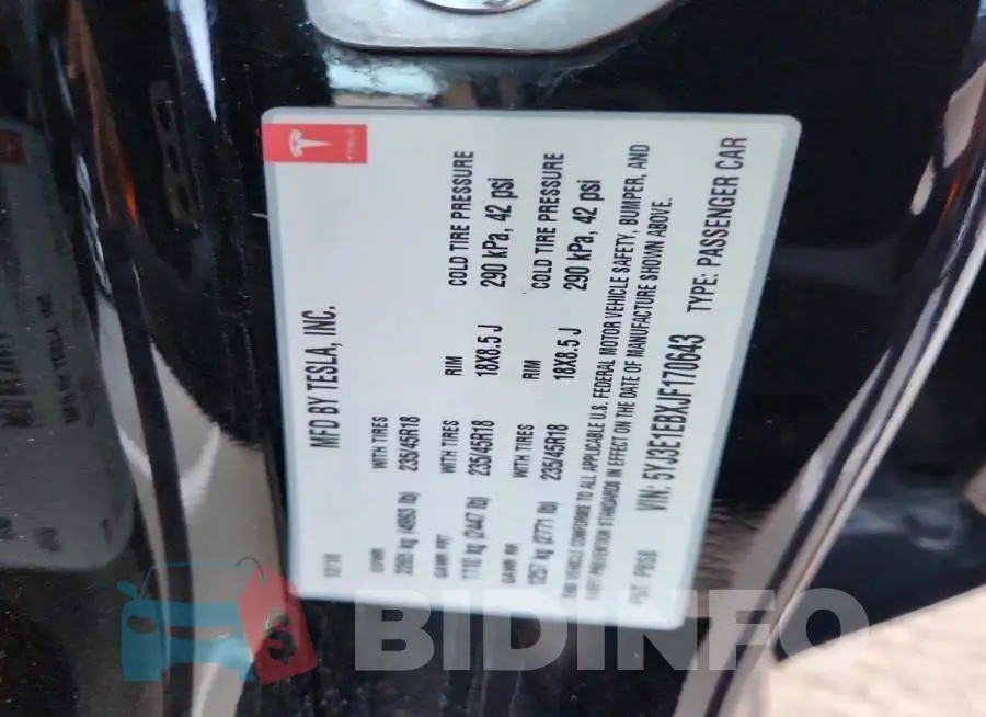 5YJ3E1EBXJF170643 Photo# 13
