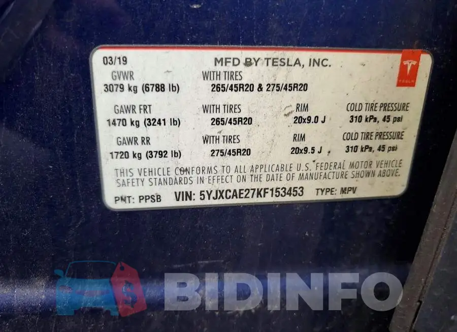 5YJXCAE27KF153453 Photo# 14