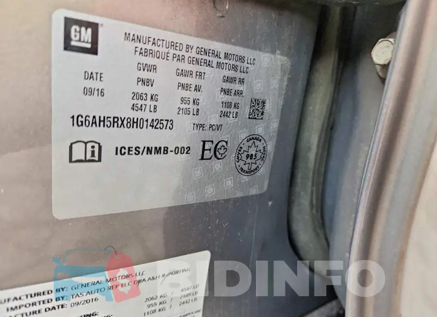 1G6AH5RX8H0142573 Photo# 12