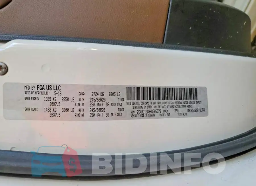 2C4RC1GG6HR505579 Photo# 13