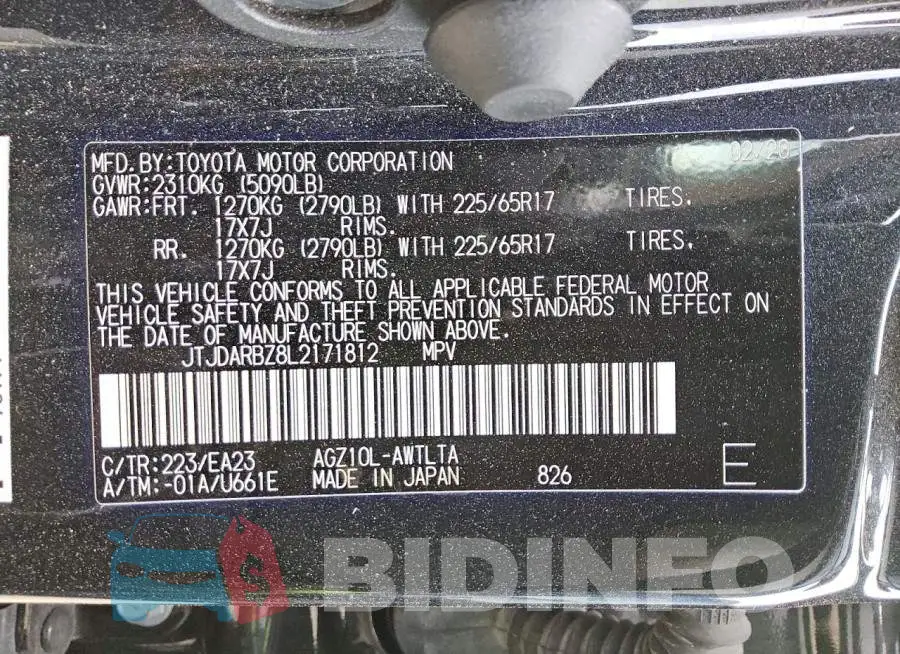JTJDARBZ8L2171812 Photo# 13