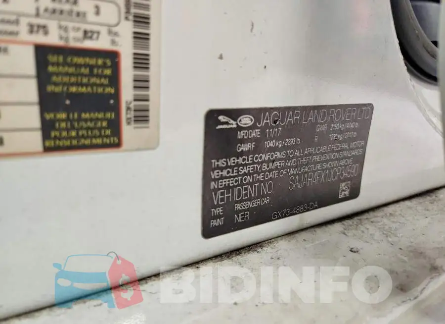 SAJAR4FX1JCP34590 Photo# 12