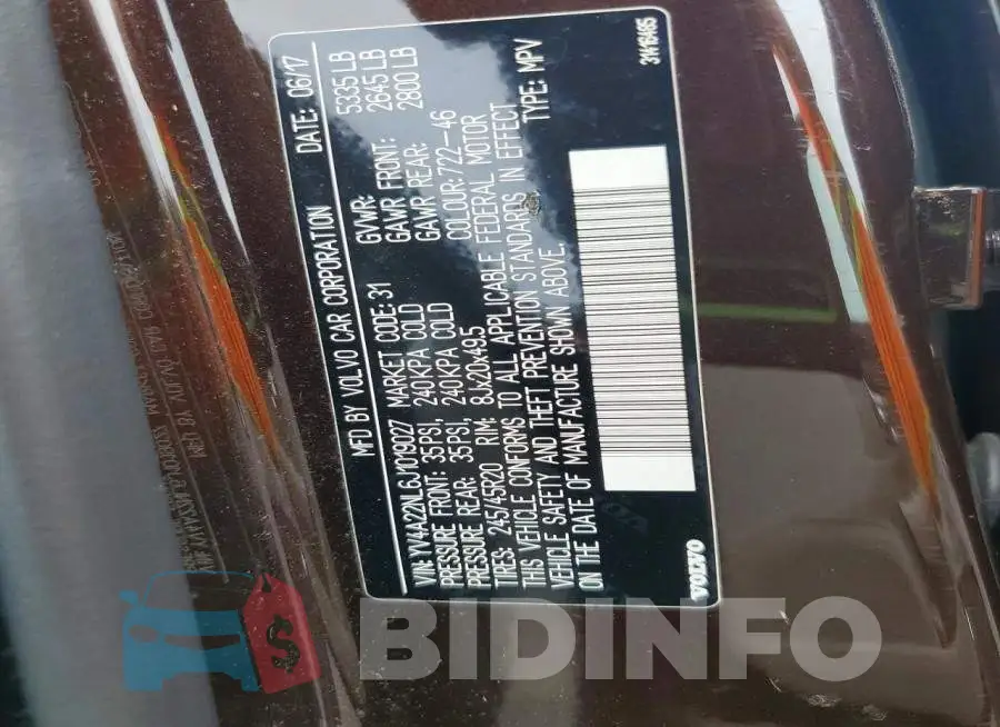YV4A22NL6J1019027 Photo# 12