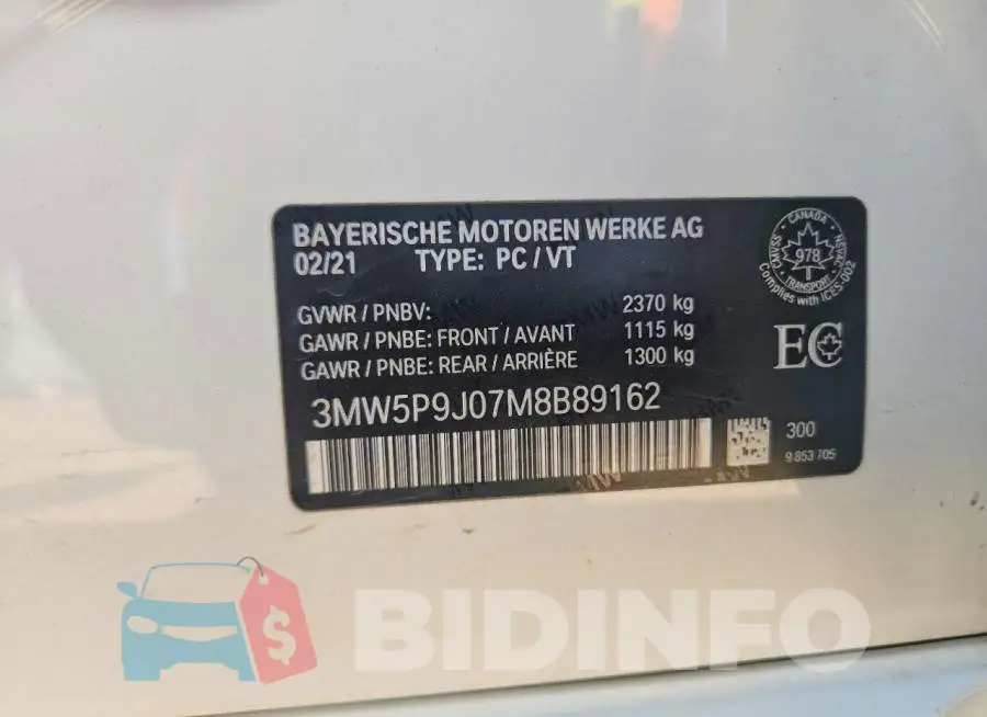 3MW5P9J07M8B89162 Photo# 12