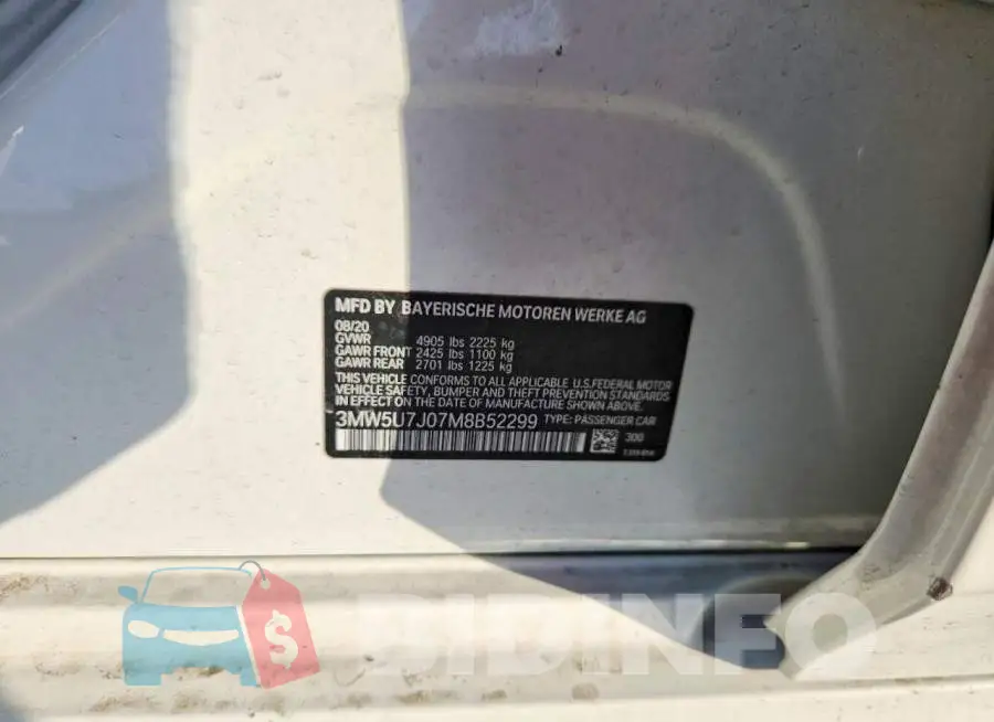 3MW5U7J07M8B52299 Photo# 12