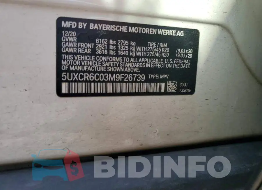 5UXCR6C03M9F26739 Photo# 13