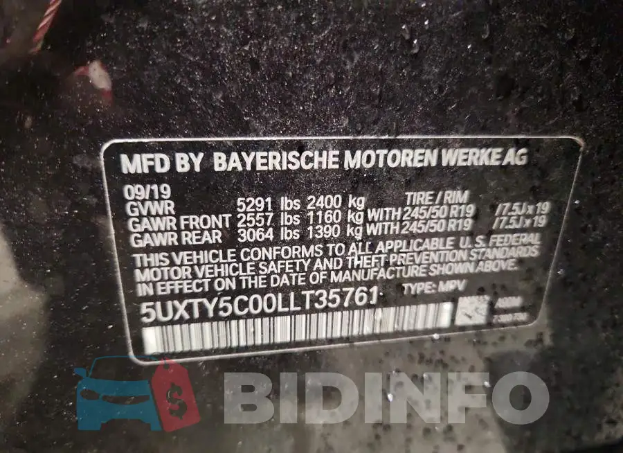 5UXTY5C00LLT35761 Photo# 13