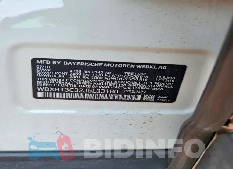 WBXHT3C32J5L33180 Photo# 13