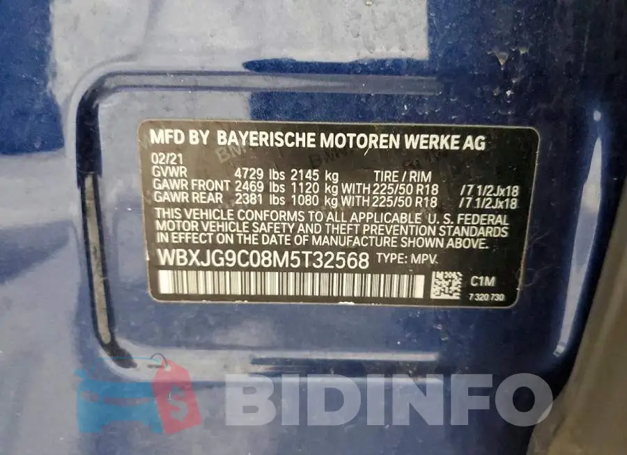WBXJG9C08M5T32568 Photo# 14