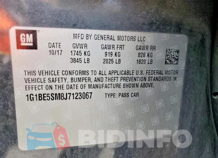 1G1BE5SM8J7123067 Photo# 12
