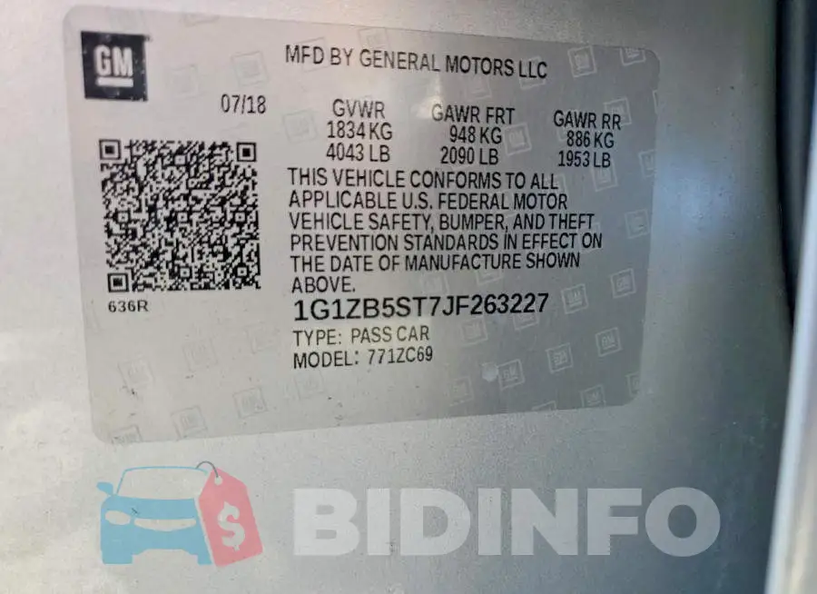 1G1ZB5ST7JF263227 Photo# 12