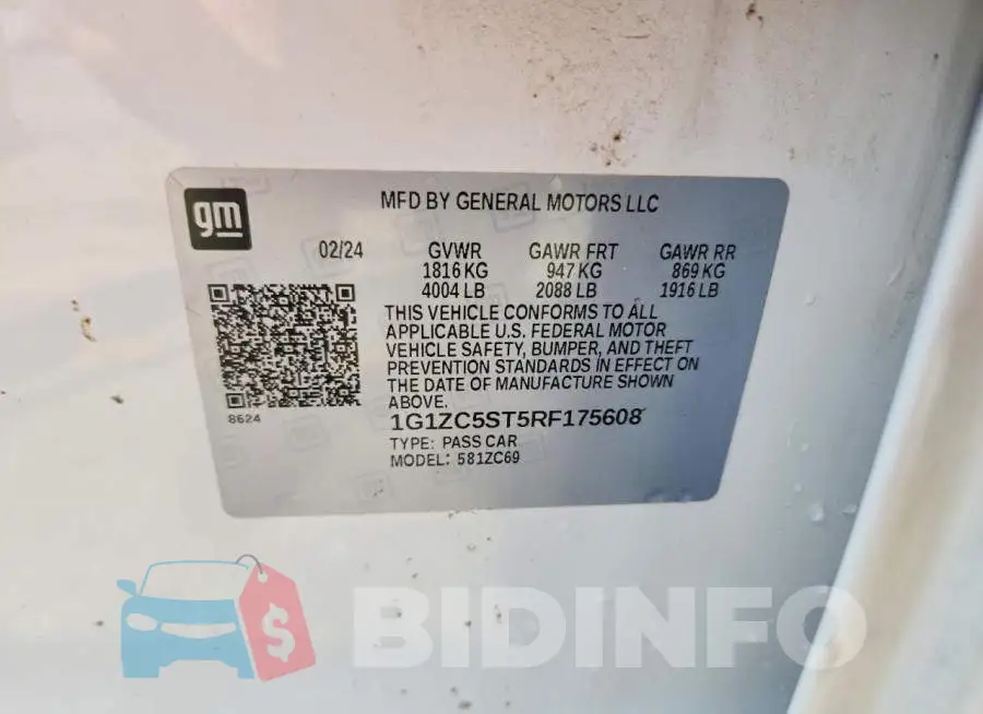 1G1ZC5ST5RF175608 Photo# 12