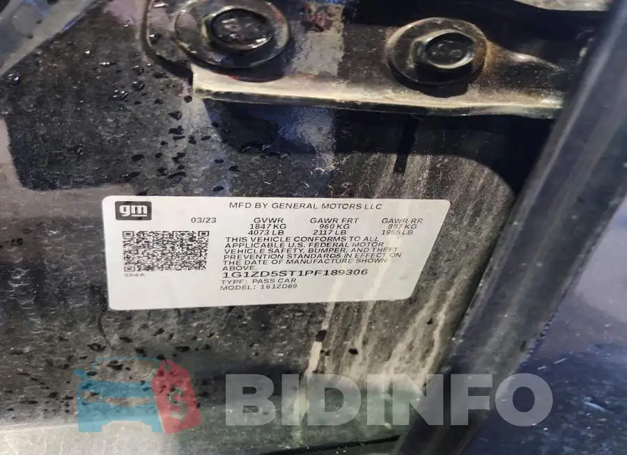 1G1ZD5ST1PF189306 Photo# 13