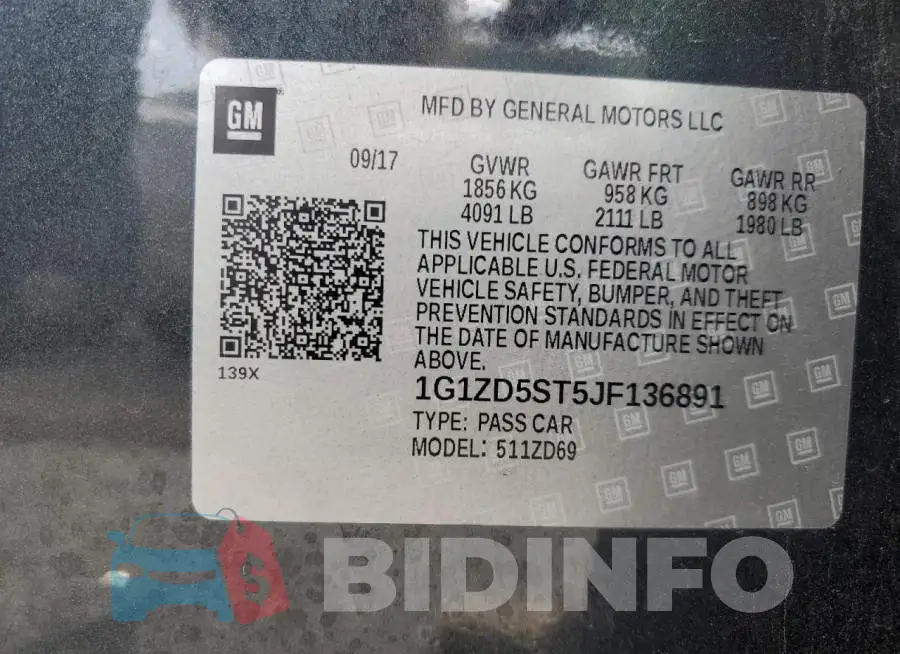 1G1ZD5ST5JF136891 Photo# 12