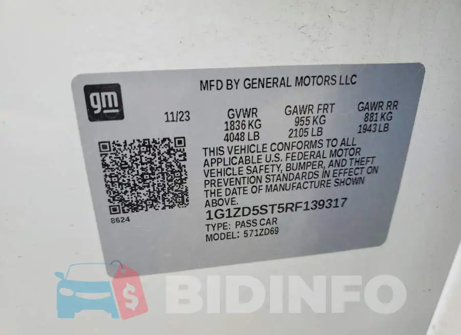 1G1ZD5ST5RF139317 Photo# 12