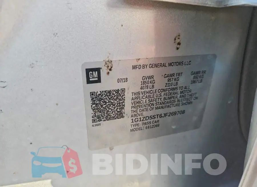 1G1ZD5ST6JF269708 Photo# 12