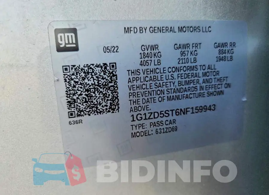 1G1ZD5ST6NF159943 Photo# 12