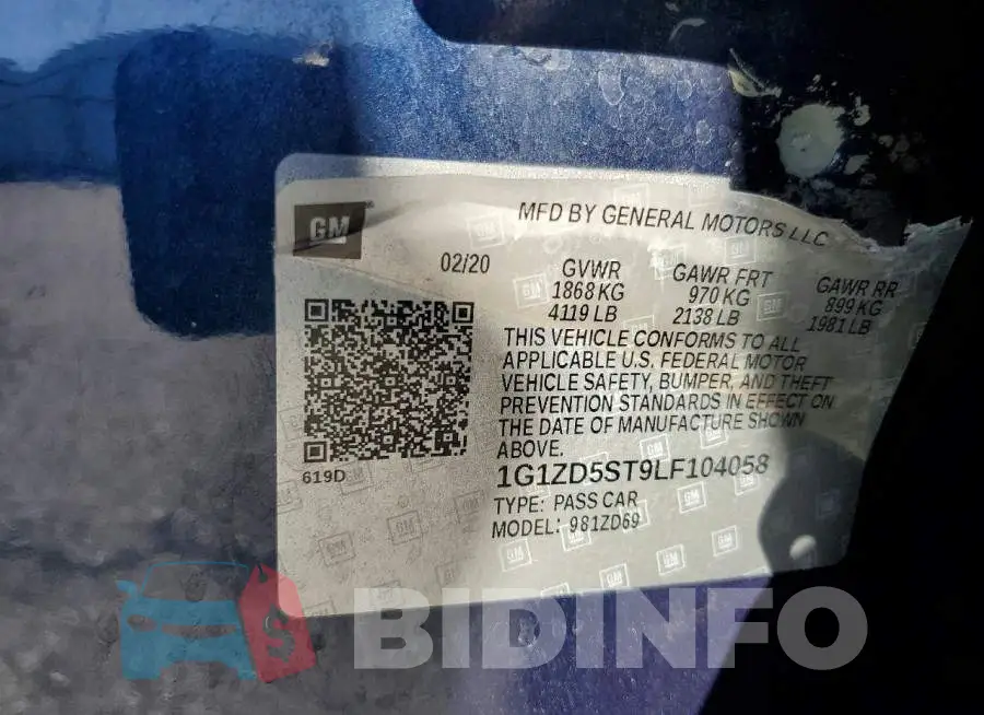 1G1ZD5ST9LF104058 Photo# 12