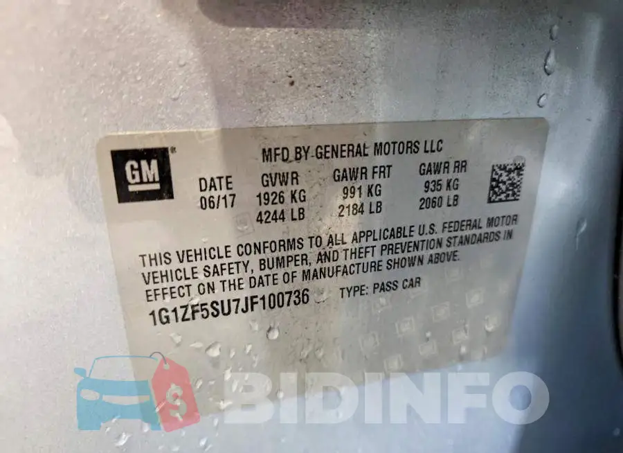 1G1ZF5SU7JF100736 Photo# 12