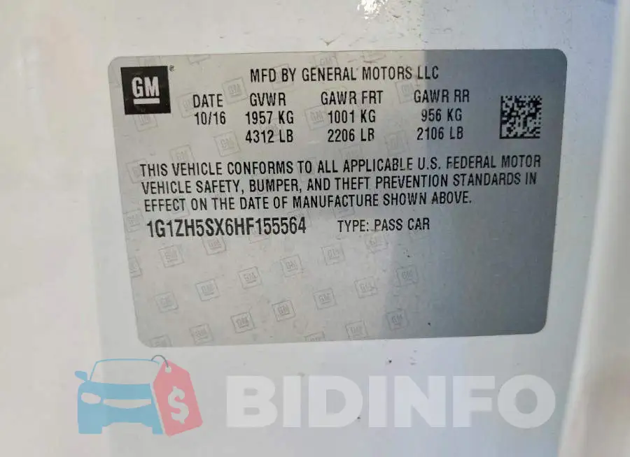 1G1ZH5SX6HF155564 Photo# 13