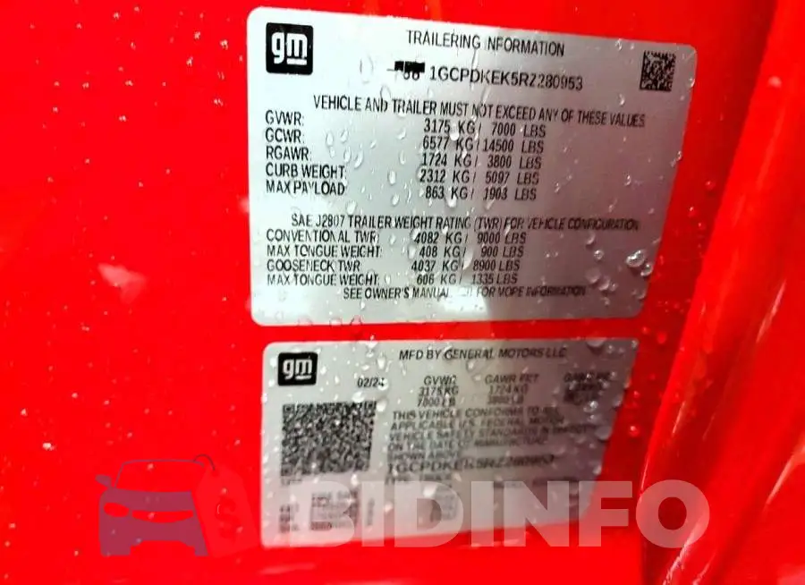 1GCPDKEK5RZ280953 Photo# 12