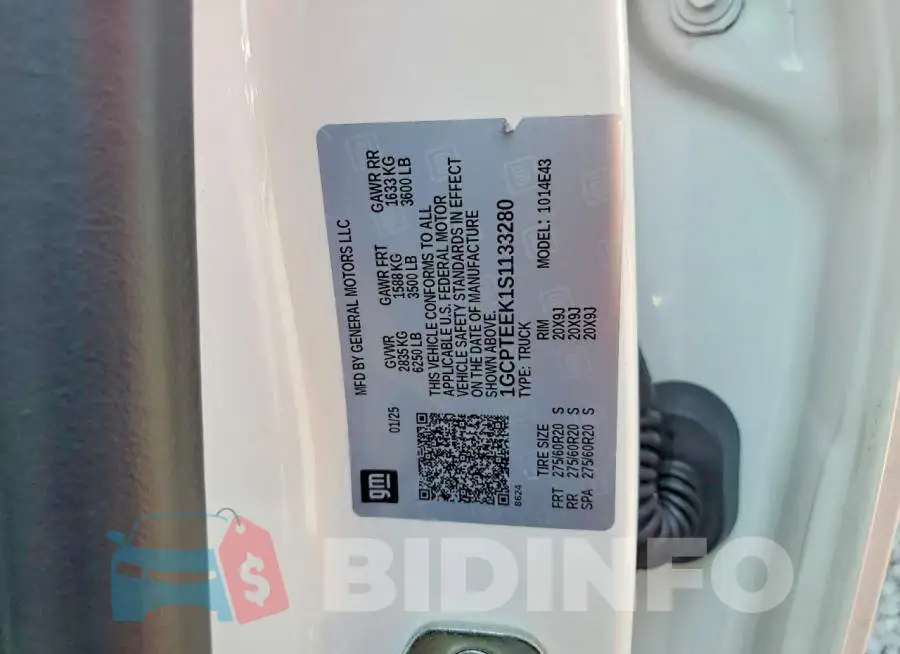 1GCPTEEK1S1133280 Photo# 12