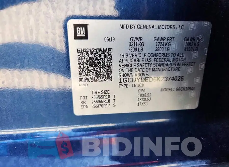 1GCUYDED6KZ374026 Photo# 12
