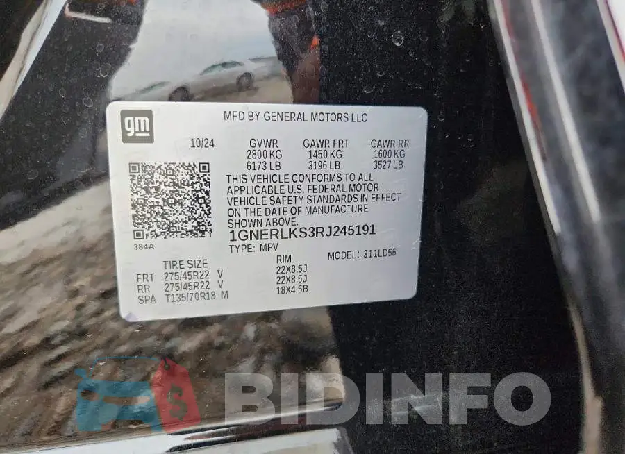 1GNERLKS3RJ245191 Photo# 13