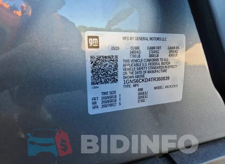 1GNS6CKD4TR360839 Photo# 13