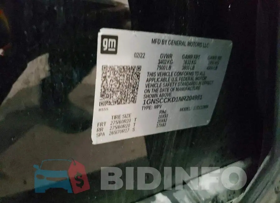 1GNSCCKD1NR204981 Photo# 13