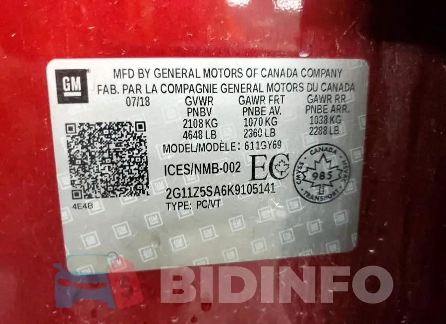 2G11Z5SA6K9105141 Photo# 13