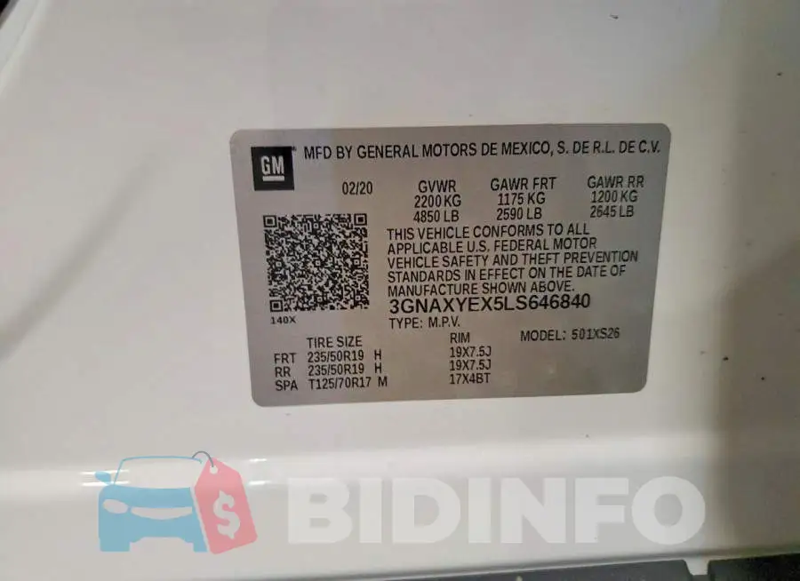 3GNAXYEX5LS646840 Photo# 12