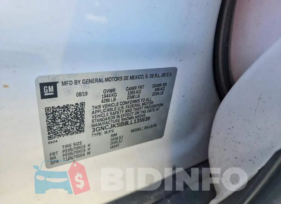 3GNCJKSB8LL135939 Photo# 13