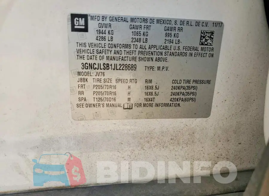 3GNCJLSB1JL228689 Photo# 13