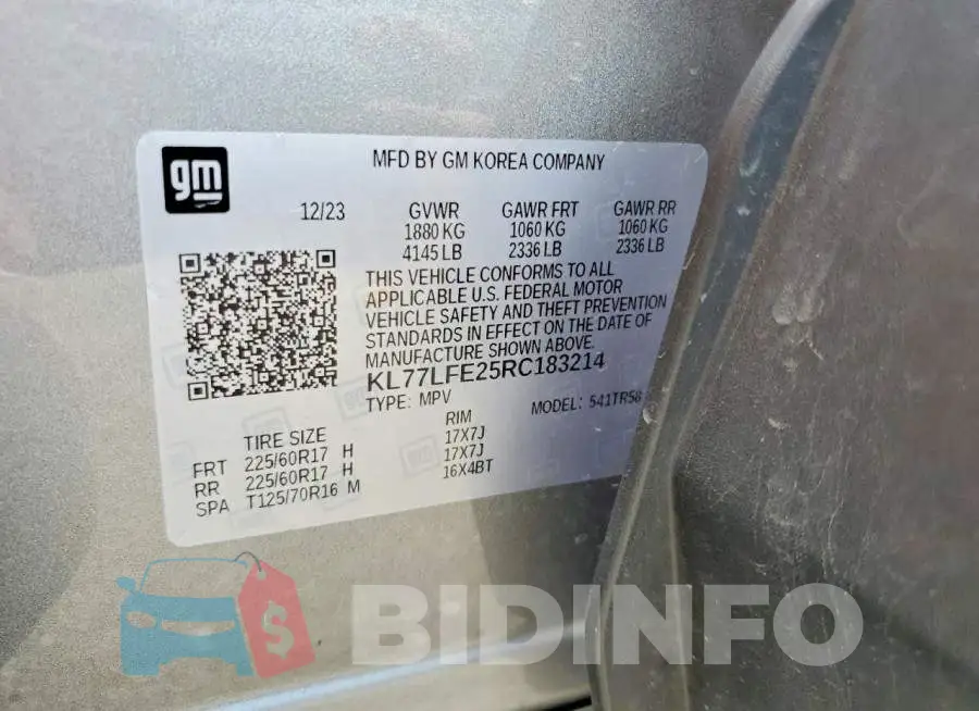 KL77LFE25RC183214 Photo# 13