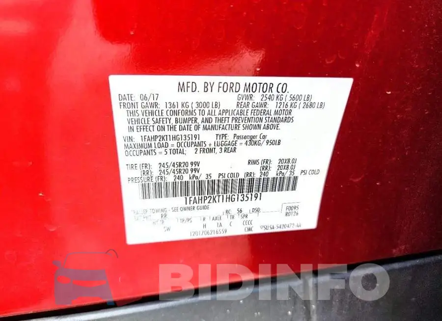 1FAHP2KT1HG135191 Photo# 12