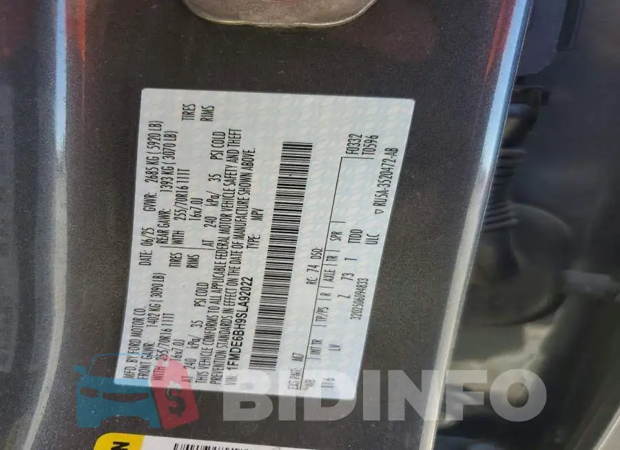 1FMDE6BH9SLA92022 Photo# 12