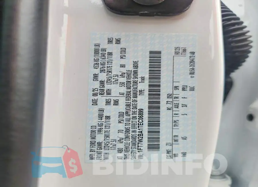 1FT7W2BA1TEC06899 Photo# 12