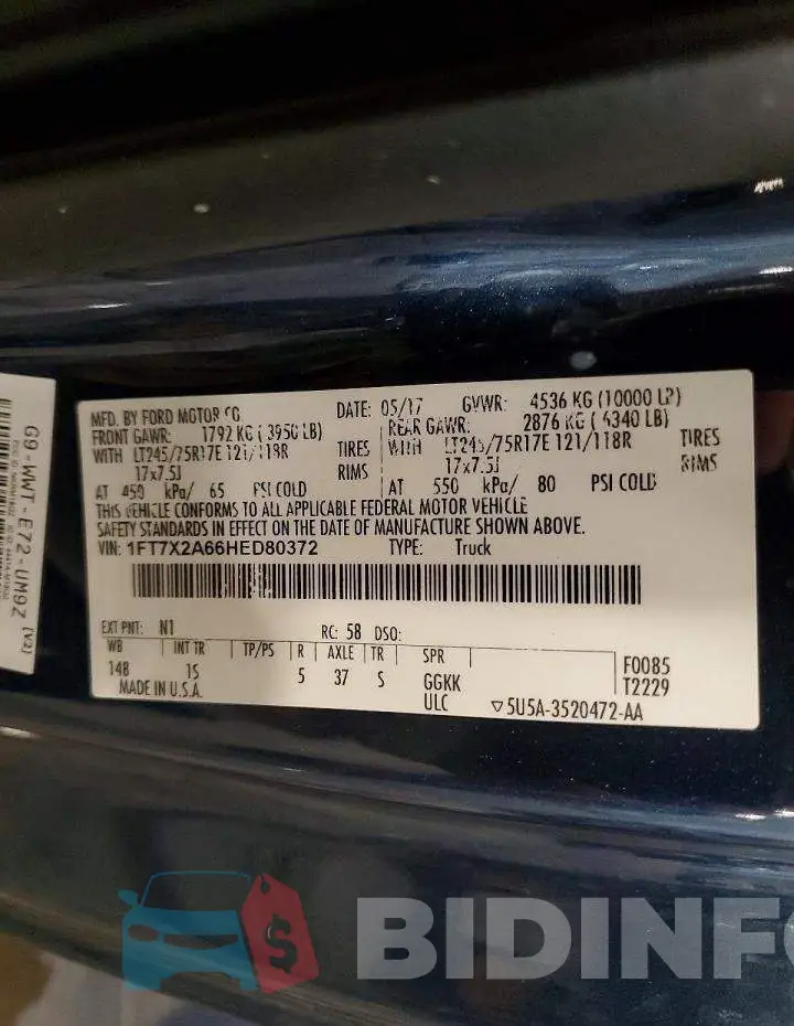 1FT7X2A66HED80372 Photo# 12