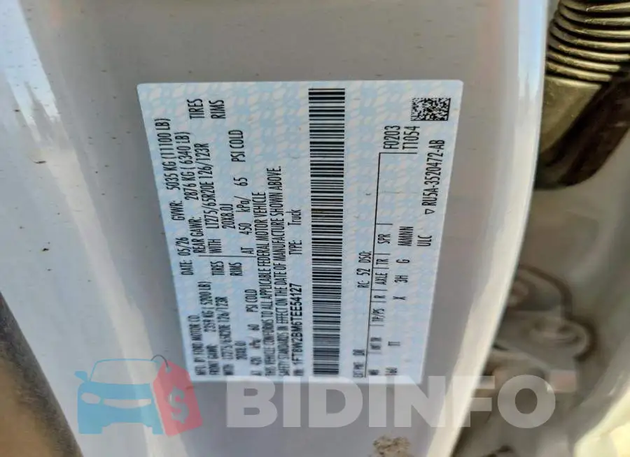 1FT8W2BM6TEE54127 Photo# 12