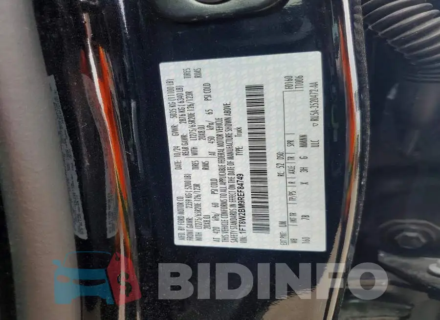 1FT8W2BM9REF84749 Photo# 13