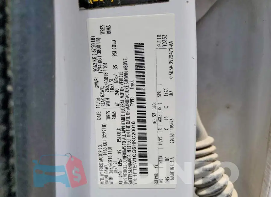 1FTEW1CG6HKC20018 Photo# 12