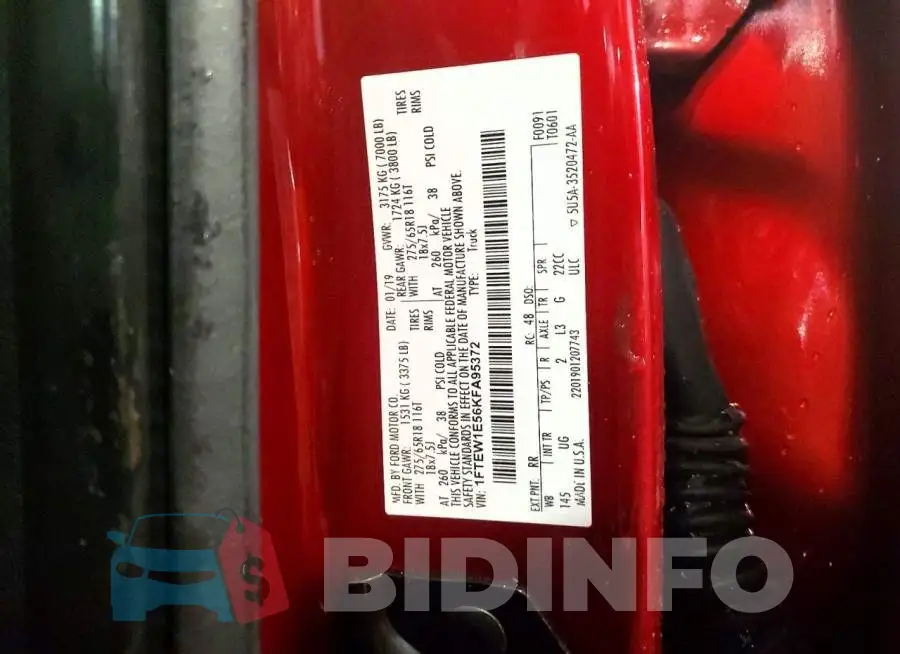 1FTEW1E56KFA95372 Photo# 12