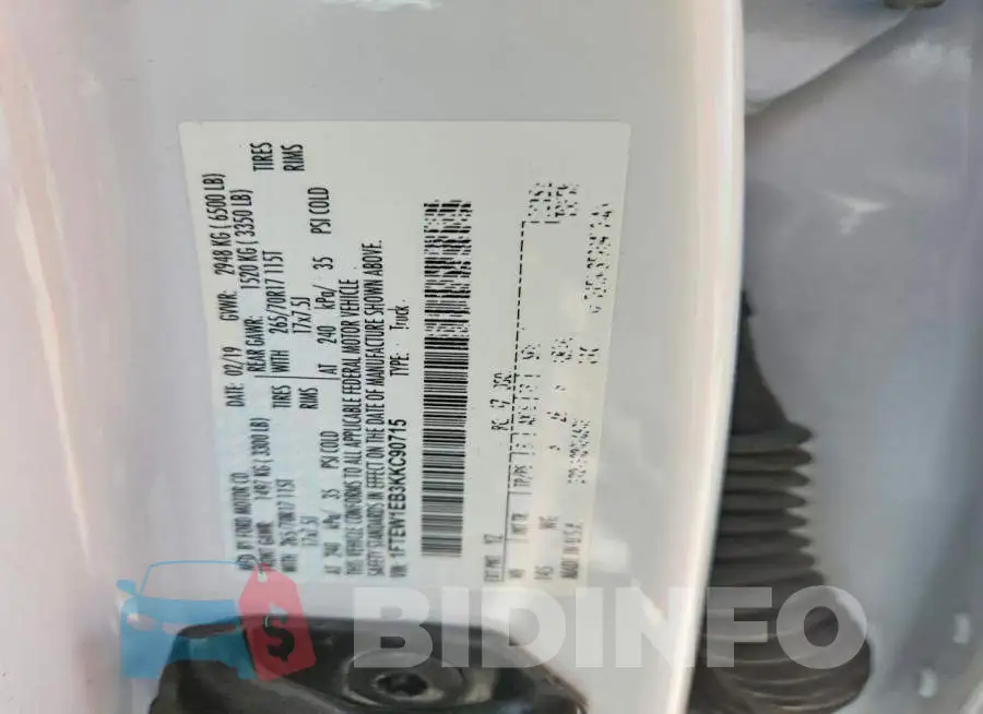 1FTEW1EB3KKC90715 Photo# 13