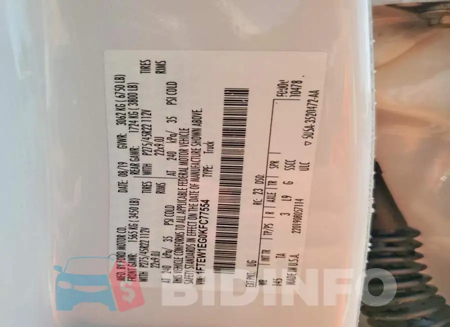 1FTEW1EG0KFC77554 Photo# 12
