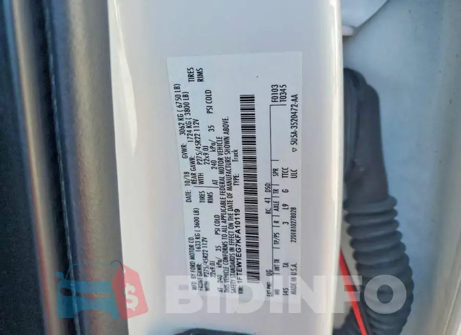 1FTEW1EG7KFA10119 Photo# 12
