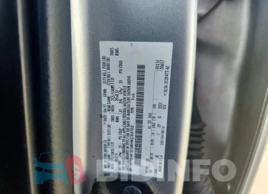 1FTEW1EG8HKD53702 Photo# 12