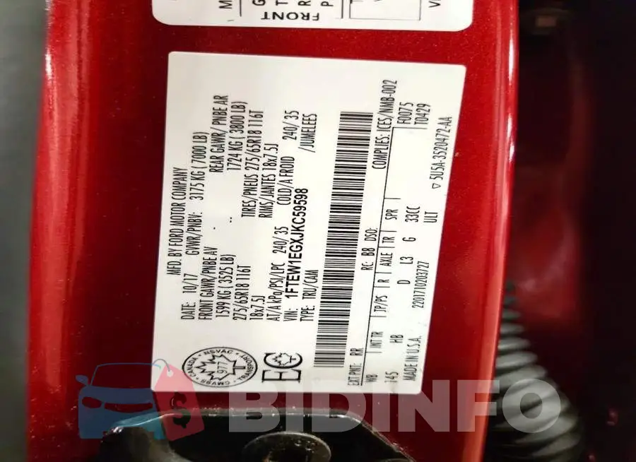 1FTEW1EGXJKC59598 Photo# 13